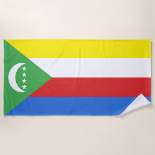 Comoros flag beach towel