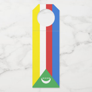Comoros flag bottle tag