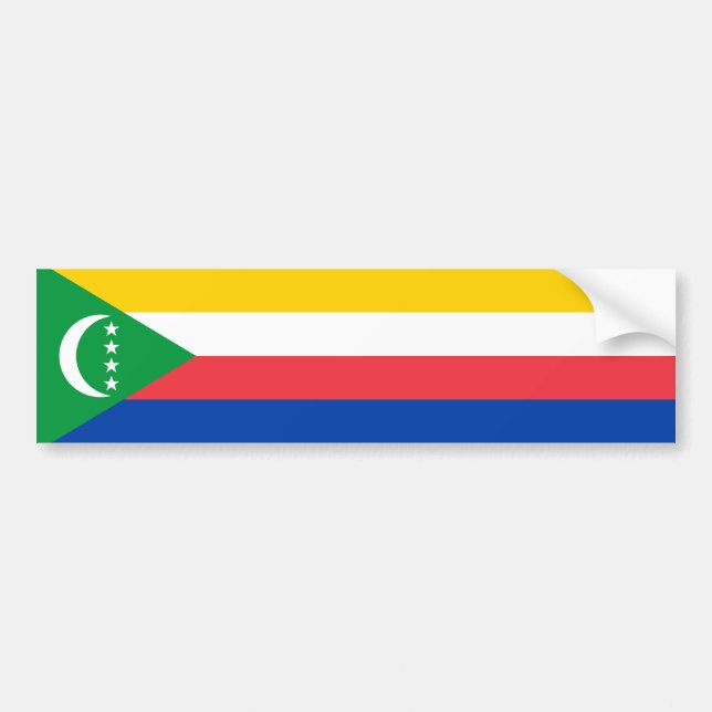Comoros Flag Bumper Sticker (Front)