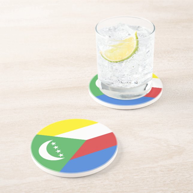 Comoros flag coaster (Side)