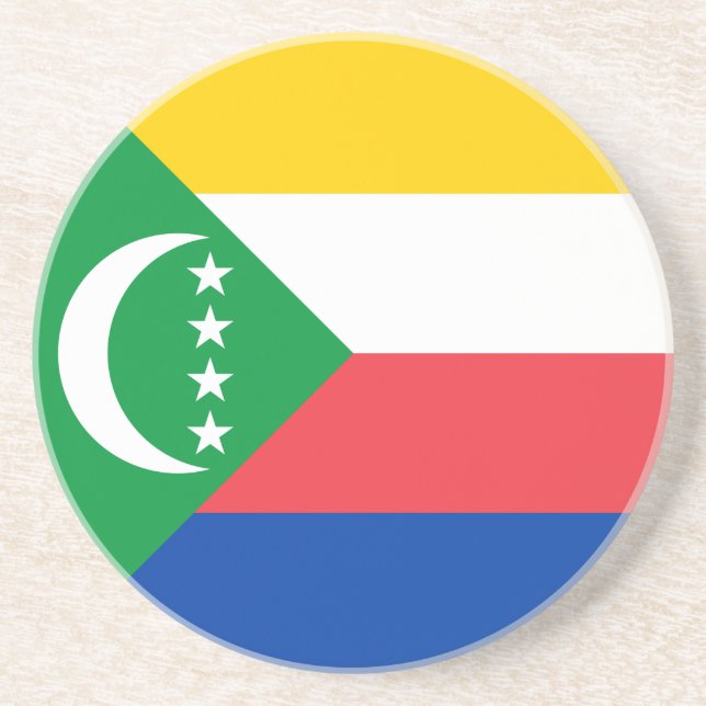Comoros Flag Coaster (Front)