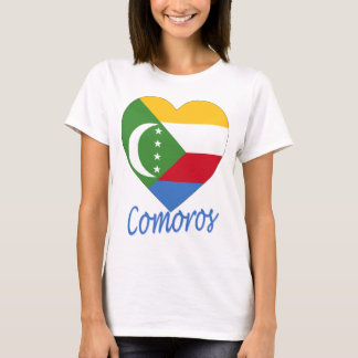 Comoros Flag Heart T-Shirt