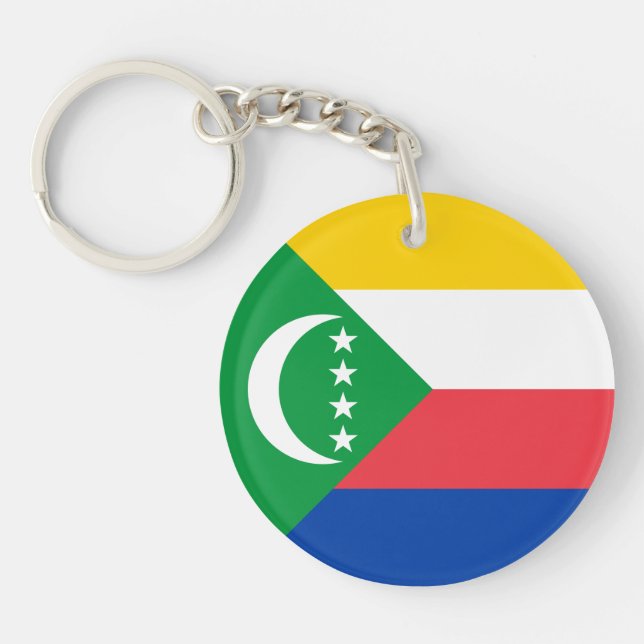 Comoros Flag Key Ring (Front)