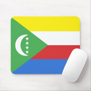 Comoros flag mouse pad