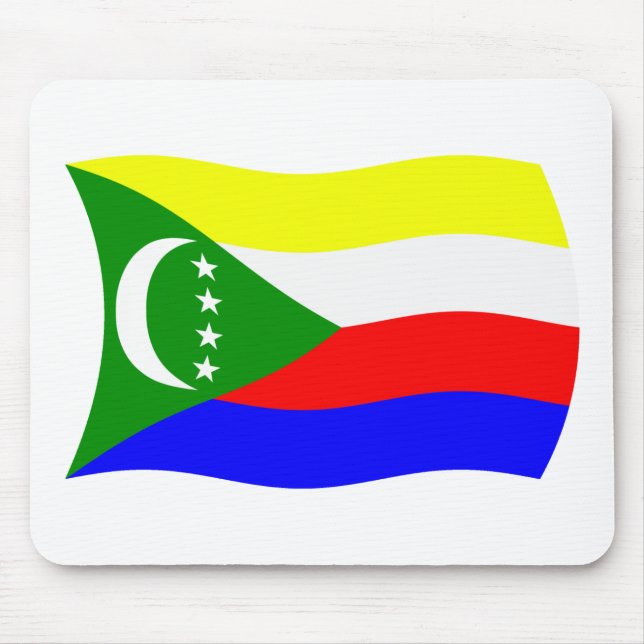 Comoros Flag Mousepad (Front)