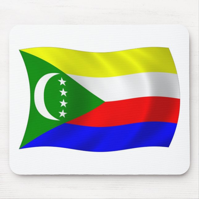 Comoros Flag Mousepad (Front)