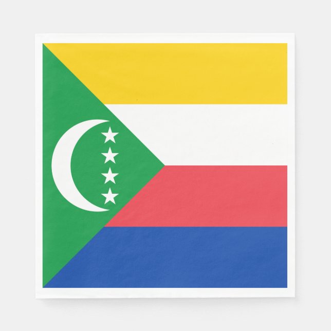 Comoros Flag Napkin (Front)