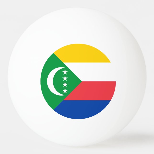 Comoros Flag Ping Pong Ball (Front)
