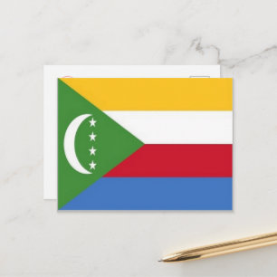 Comoros - Flag - Postcard