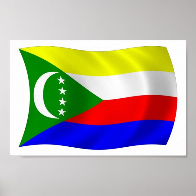 Comoros Flag Poster Print (Front)