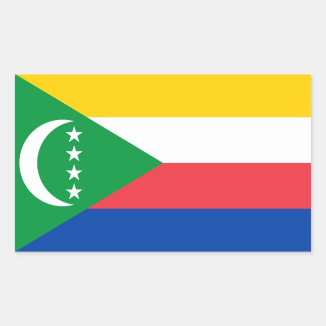 Comoros Flag Rectangular Sticker (Front)