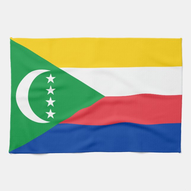 Comoros Flag Tea Towel (Horizontal)