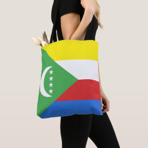 Comoros flag tote bag