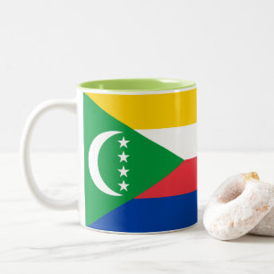 Comoros Flag Two-Tone Coffee Mug