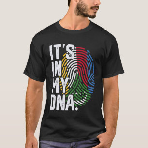 Comoros Roots Flag Fingerprint Graphic Patriotic T-Shirt