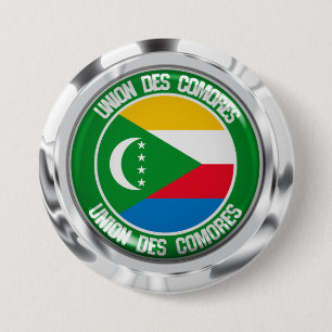 Comoros Round Emblem 7.5 Cm Round Badge