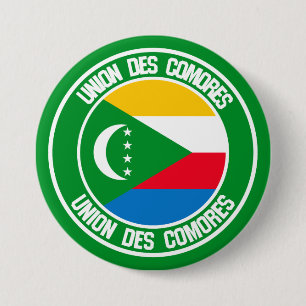 Comoros Round Emblem 7.5 Cm Round Badge