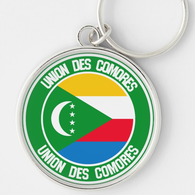 Comoros Round Emblem Key Ring (Front)