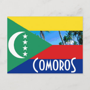Comoros The Comoro Islands flag Postcard