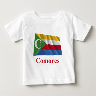 Comoros Waving Flag with Name in French Baby T-Shirt