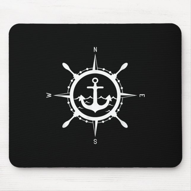Comp Anchor Maritime Design With Comp Captain Sail Mouse Pad (Front)
