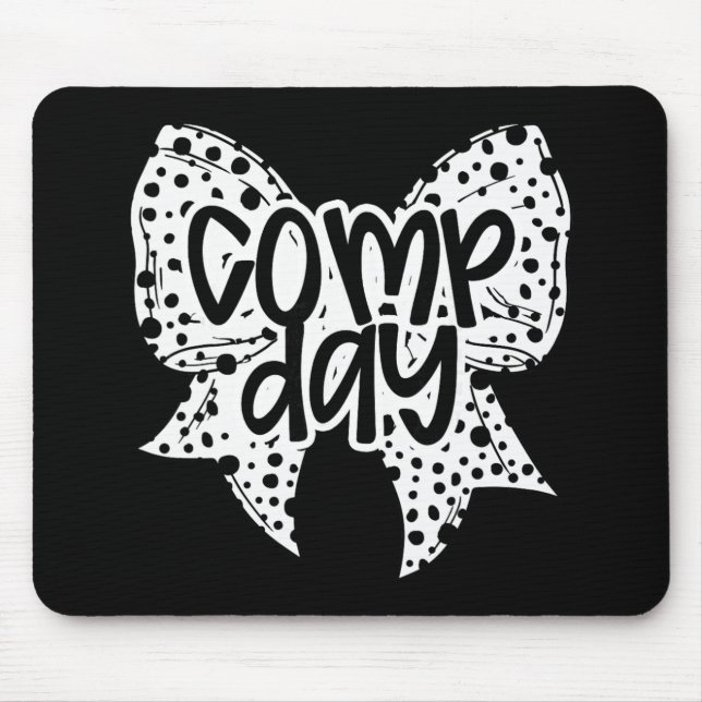 Comp Day Dalmation Coquette Bow Competition Day Ch Mouse Pad (Front)