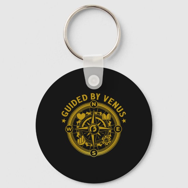 Comp Rose Camping Sailing Hiking Guide Outdoor Lov Key Ring (Front)