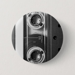 Compact Cassette Tape 6 Cm Round Badge