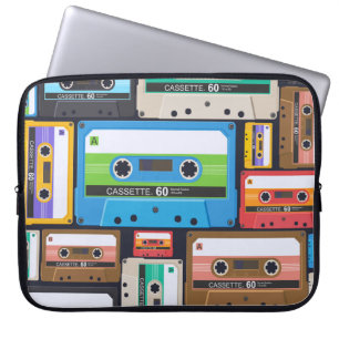 Compact Cassettes Abstract Composition Laptop Sleeve