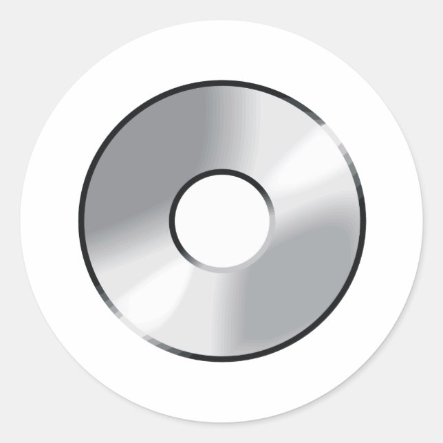 compact disc cd classic round sticker (Front)