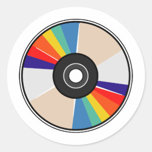 Compact Disc Classic Round Sticker