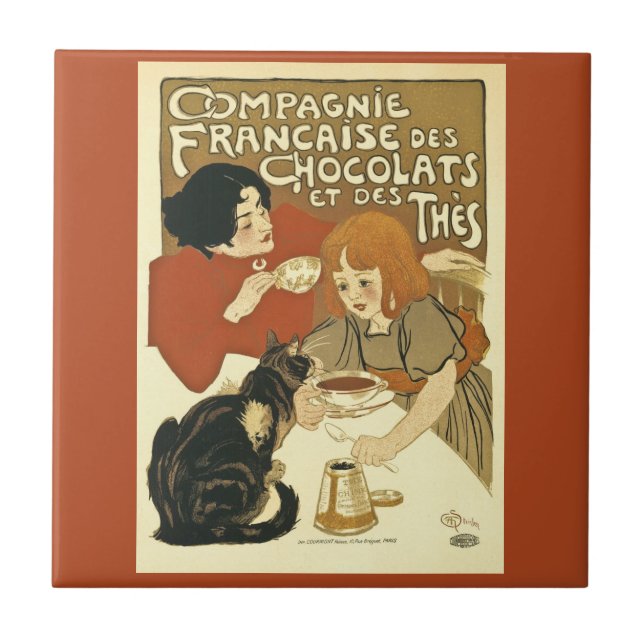 Compagnie Chocalats Vintage Advertisement French Tile (Front)