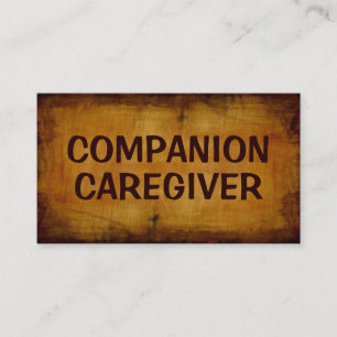 Companion Caregiver Antique Business Card