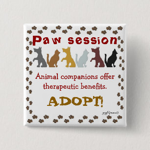 Companionship from Pets 15 Cm Square Badge