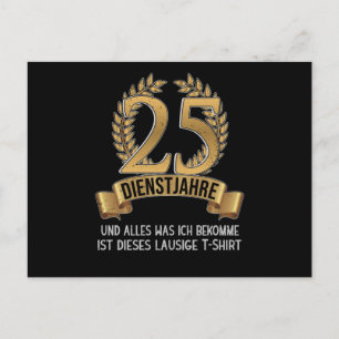 Company Anniversary 25 Years Of Employees Company Postcard