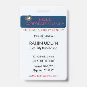 Company Badge Identification Employee ID