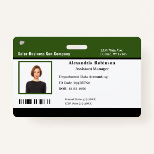 Company Business Employees ID Identification ID Badge