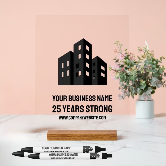 Company Business Logo Celebrating # Years Custom Acrylic Sign (Creator Uploaded)