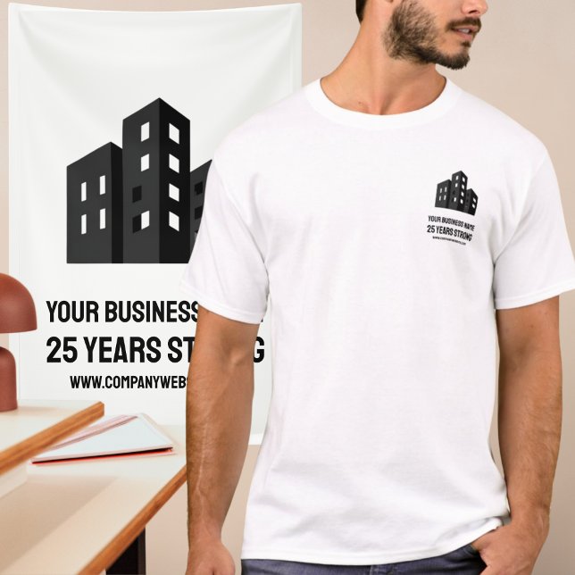 Company Business Logo Celebrating # Years Custom T-Shirt (Creator Uploaded)