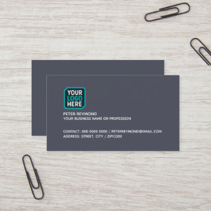 Company business logo lead-gray card