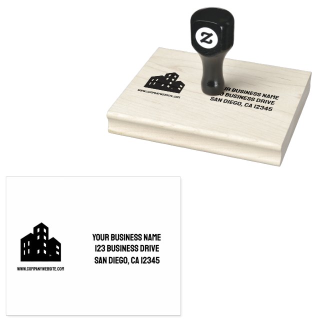 Company Business Logo Professional Return Address  Rubber Stamp (Stamped)