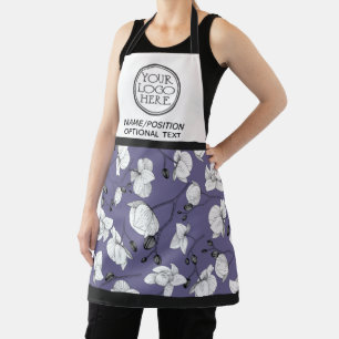 Company business logo promotional orchid purple apron