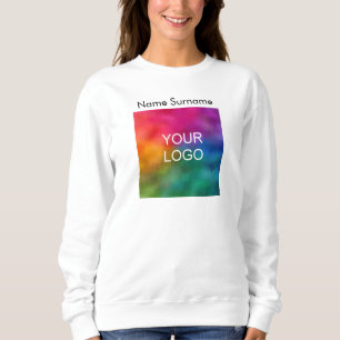 Company Business Logo Women's Double Side Basic Sweatshirt