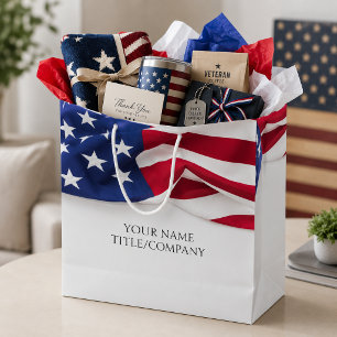 Company Business Marketing American Flag Medium Gift Bag