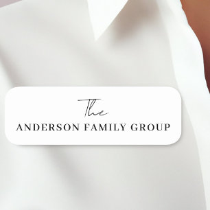 Company Business Name Branding Black Script Tag