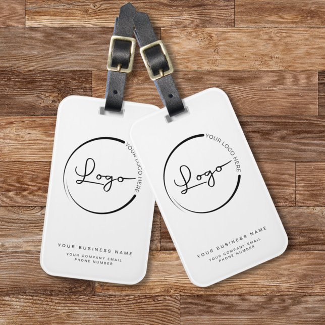 Company Business Name Logo Promotional Luggage Tag (Creator Uploaded)