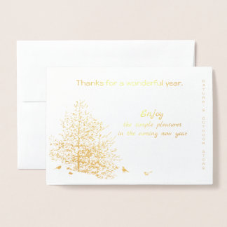 Company/Business/NewYear-Thank you nature/outdoors Foil Card