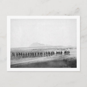 Company C, 3rd US Infantry Walking in a Line Postcard