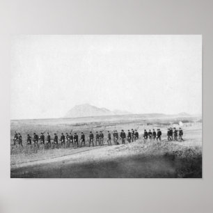 Company C, 3rd US Infantry Walking in a Line Poster