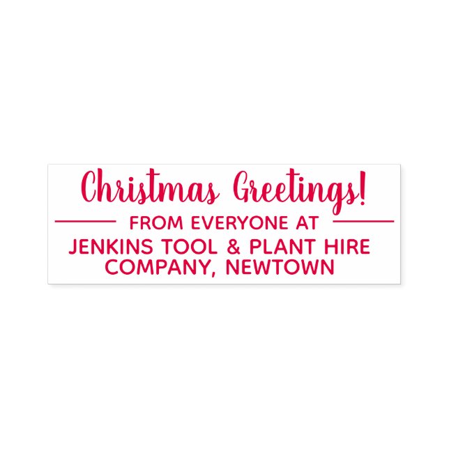 Company Christmas Greetings Self-inking Stamp (Design)
